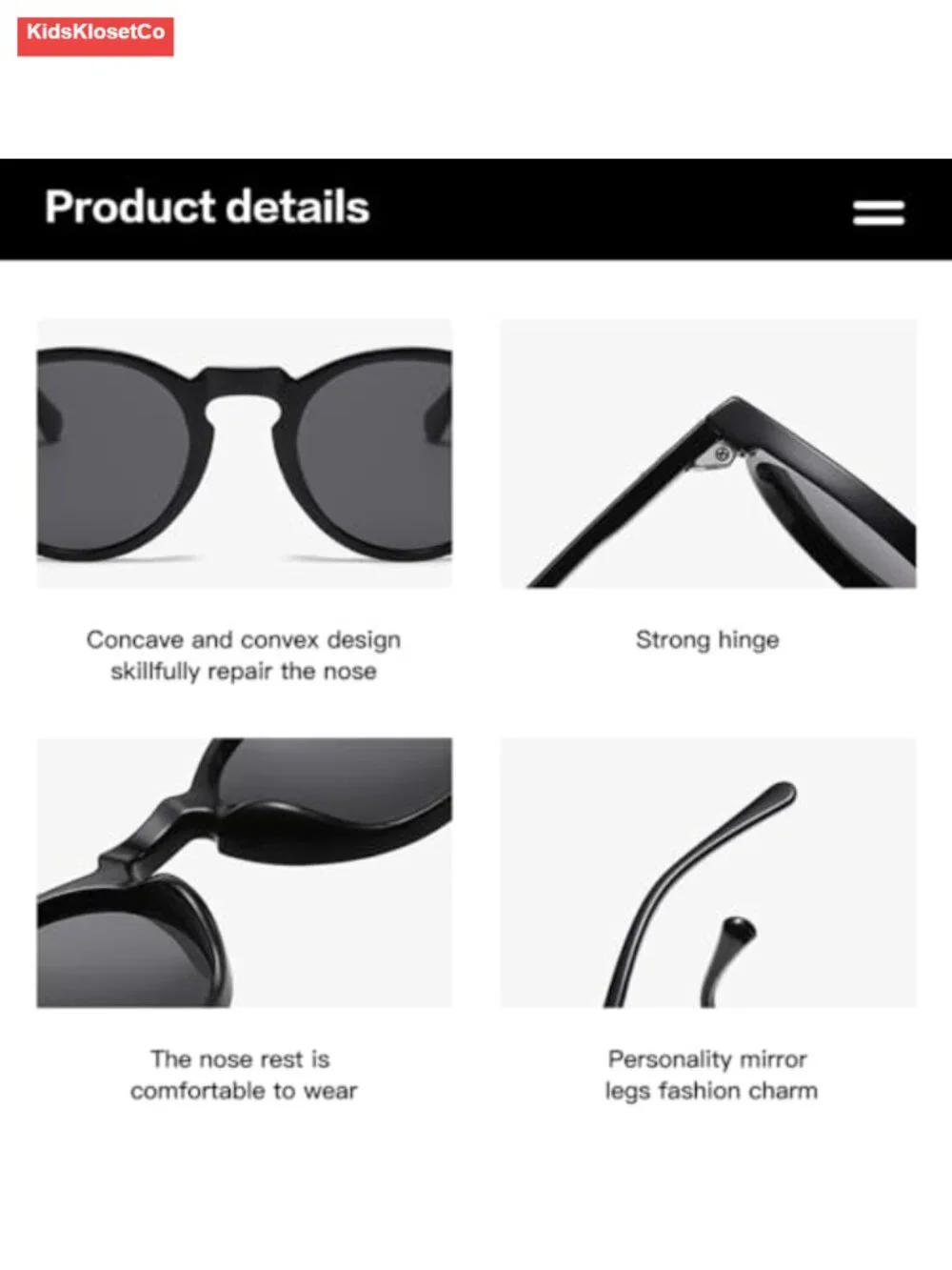 Kids Polarized Sunglasses with UV400 Protection Scratch-Resistant Lenses for